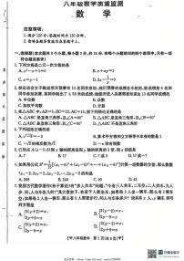 2024～2025学年陕西省西安市莲湖区多校联考八年级(上)数学12月月考试卷(无答案)