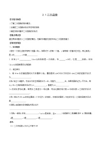 北师大版（2024）九年级下册1 二次函数导学案