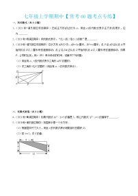 沪教版数学七年级上册期期中【常考60题考点专练】（2份，原卷版+解析版）