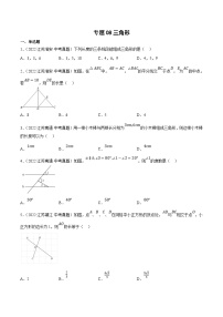 (江苏专用)中考数学真题分项汇编专题08三角形（共24题）（2份，原卷版+解析版）