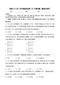 数学8.1 二元一次方程组优秀课后测评