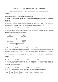 初中数学8.1 二元一次方程组优秀当堂达标检测题