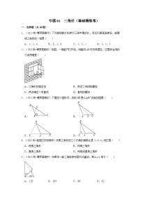 人教版数学八年级上册【阶段复习】专题01 三角形（基础精炼卷）（原卷+解析）