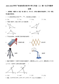 广东省东莞市东华初级中学2023-2024学年八年级上学期第一次月考数学试题（原卷版）-A4