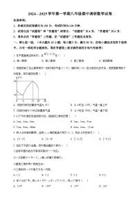 安徽省蚌埠市高新区2024-2025学年八年级上学期期中考试数学试卷（原卷版）-A4