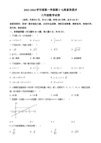 广东省茂名市高州市2023-2024学年八年级上学期月考数学试题（原卷版）-A4