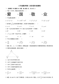 湖南省长沙市长沙县天华中学2023-2024学年八年级上学期月考数学试题（原卷版）-A4