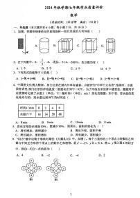 江苏省泰州市第二中学附属初级中学2024-2025学年七年级上学期12月第二次月考数学