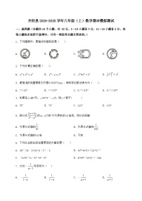 河北省井陉县2024-2025学年八年级（上）数学期末模拟测试（含答案及详解）