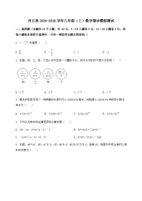 河北省内丘县2024-2025学年八年级（上）数学期末模拟测试（含答案及详解）