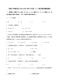 河北省张家口市桥西区2024-2025学年八年级（上）数学期末模拟测试（含答案及详解）