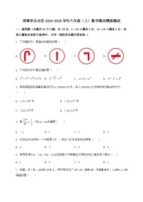 河北省邯郸市丛台区2024-2025学年八年级（上）数学期末模拟测试（含答案及详解）