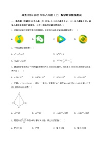 河北省邱县2024-2025学年八年级（上）数学期末模拟测试（含答案及详解）