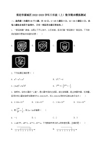 河北省保定市满城区2022-2023学年八年级（上）数学期末模拟测试（含答案及详解）