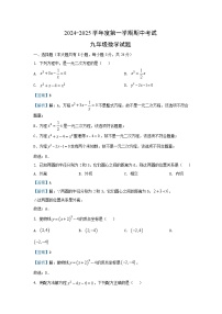 2024-2025学年江苏省徐州市新沂市九年级(上)期中数学试卷(解析版)