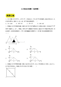 中考数学二轮压轴题汇编01挑战压轴题（选择题）（安徽卷）（2份，原卷版+解析版）