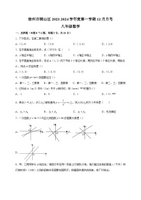 江苏省徐州市铜山区2023-2024学年八年级上学期数学12月月考试卷（含答案解析）