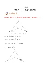 中考数学二轮复习几何模拟专项讲练模型10 三角形——双角平分线模型（2份，原卷版+解析版）
