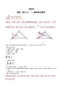中考数学二轮复习几何模拟专项讲练模型43 相似形——旋转相似模型（2份，原卷版+解析版）
