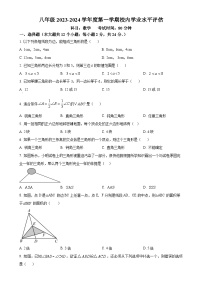 河北省唐山市开滦第十中学2023-2024学年八年级上学期10月月考数学试卷（原卷版）-A4