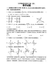 山东省日照市田家炳中学2024-2025学年上学期九年级12月月考数学试卷