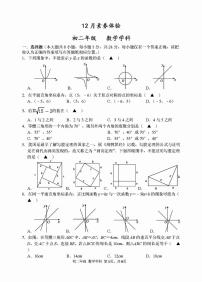 2024年扬州梅岭中学八年级上学期12月数学试题及答案