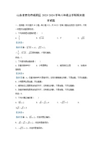 2023~2024学年山东省青岛市城阳区八年级(上)期末数学试卷(解析版)