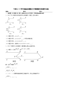 人教版数学七下培优提升训练专题5.11平行线基本模型之子弹模型（2份，原卷版+解析版）