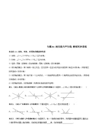 北师大版数学七下高频考点突破练习专题01 相交线与平行线（2份，原卷版+解析版）