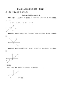 人教版数学七下期末高频考点练习第02讲 与垂线相关的计算（2份，原卷版+解析版）