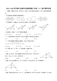 2024—2025学年浙江省嘉兴市浙嘉联盟八年级（上）期中数学试卷（含答案）