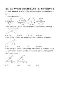 2024-2025学年江苏省扬州市高邮市八年级（上）期中考试数学试卷（含答案）