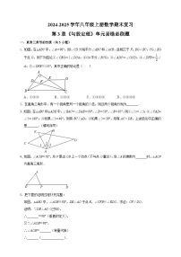 第3章《勾股定理》-2024-2025学年八年级上册数学期末复习单元易错必刷题练习（苏科版）