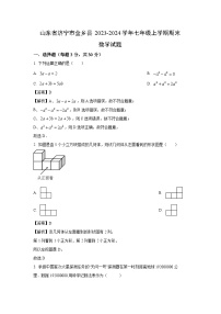 山东省济宁市金乡县2023-2024学年七年级(上)期末数学试卷（解析版）