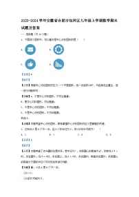 2023-2024学年安徽省合肥市包河区九年级上学期数学期末试题及答案