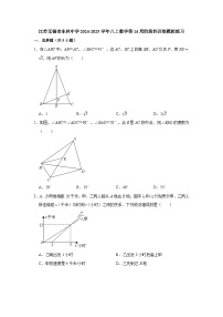 江苏无锡市东林中学2024-2025学年八上数学第14周阶段性训练模拟练习【含答案】