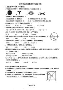 广东省广州市荔湾区广东实验中学2024-2025学年九年级上学期数学12月月考试卷