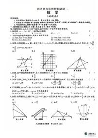 安徽省亳州市利辛县校际联考2024-2025学年九年级上学期第三次月考数学试卷