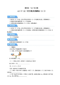 数学4.2 一元一次方程及其解法教案设计