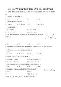 山东省德州市德城区2023-2024学年七年级上学期1月期末考试数学试卷(含答案)