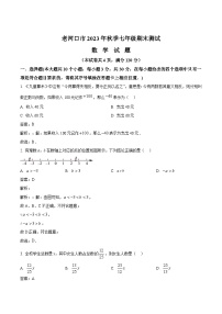 湖北省襄阳市老河口市2023-2024学年七年级上学期期末考试数学试卷(含解析)