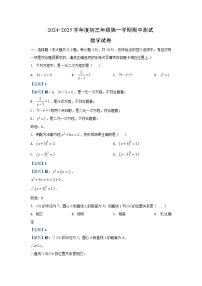 江苏省宿迁市宿城区2024-2025学年九年级(上)期中数学试卷(解析版)