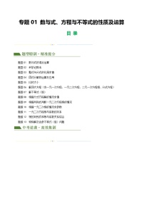 专题01 数与式、方程与不等式的性质及运算-2025年中考数学一轮复习讲练