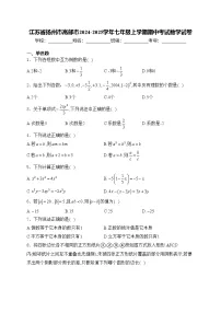 江苏省扬州市高邮市2024-2025学年七年级上学期期中考试数学试卷(含答案)