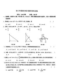 吉林省长春市东北师大附中明珠学校2024—2025学年九年级上学期期中考试数学试题