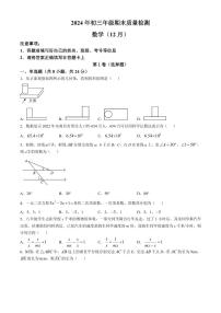 广东深圳福田区2024年九年级上学期12月期末数学试题+答案