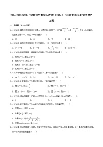 2024-2025学年上学期初中数学人教版（2024）七年级期末必刷常考题之方程练习