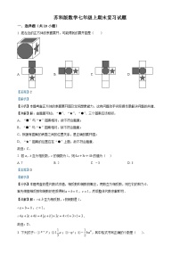 2024--2025学年苏科版七年级数学上册 期末复习试题（解析版）-A4