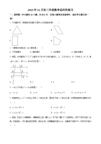 福建省福州铜盘中学2023-2024学年九年级上学期月考数学试题（原卷版）-A4