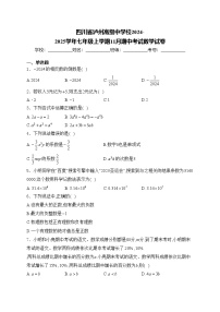 四川省泸州高级中学校2024-2025学年七年级上学期11月期中考试数学试卷(含答案)